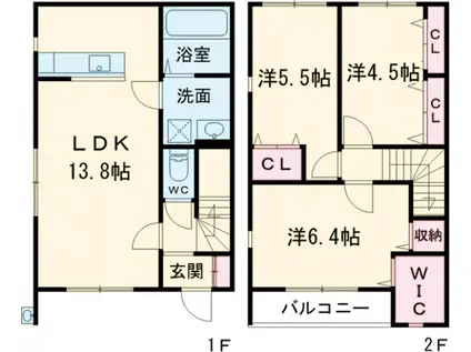 VERDE A(3LDK/1階)の間取り写真