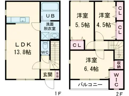 VERDE ESTE A(3LDK/1階)の間取り写真