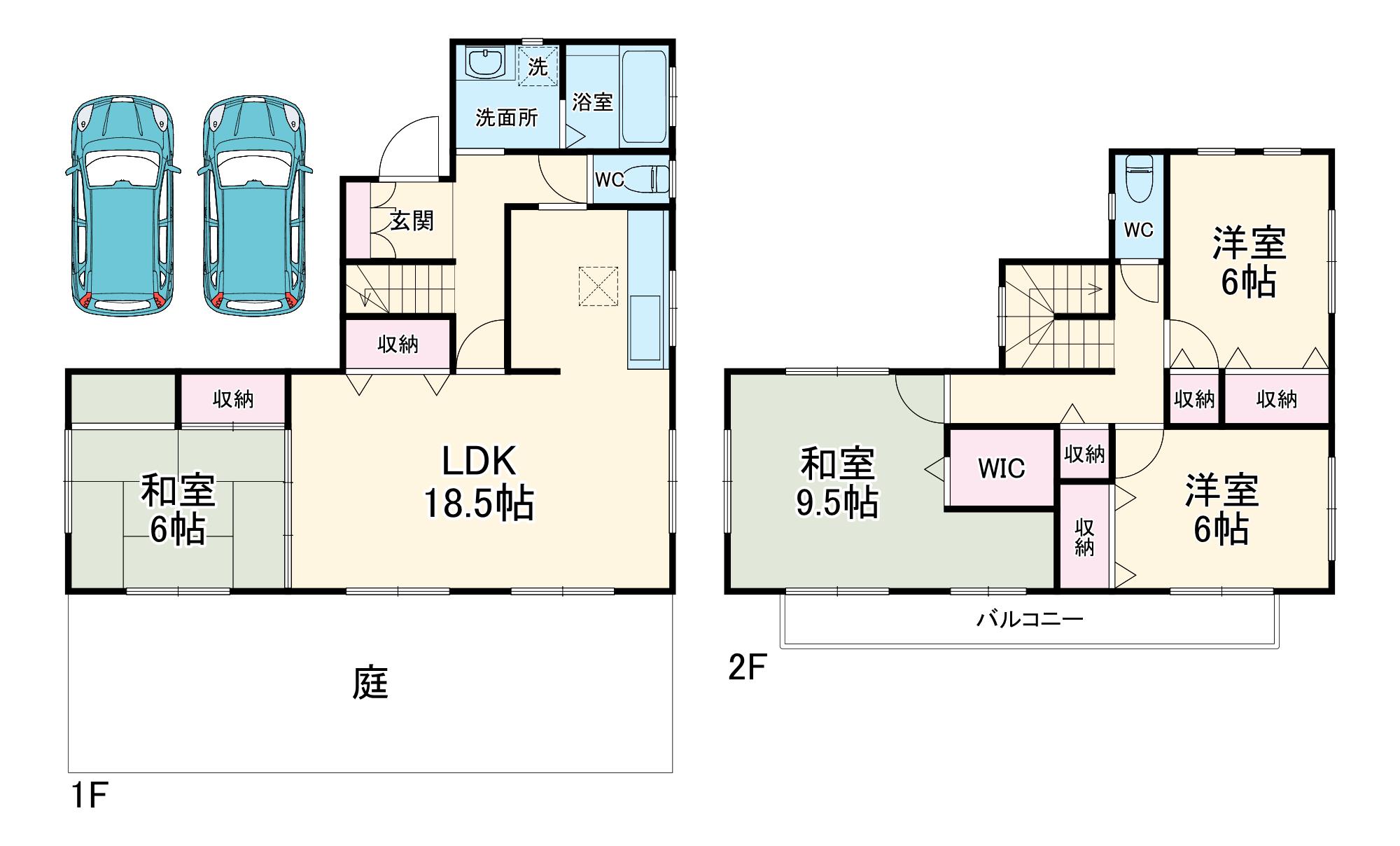 京成電鉄千原線 ちはら台駅 徒歩2分 2階建 築23年(4LDK)の間取り写真