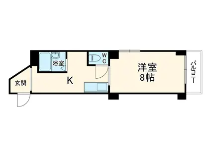 HOUSE108筒井(ワンルーム/3階)の間取り写真