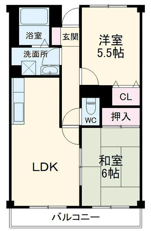稲荷山パークハイツ 4階階 間取り