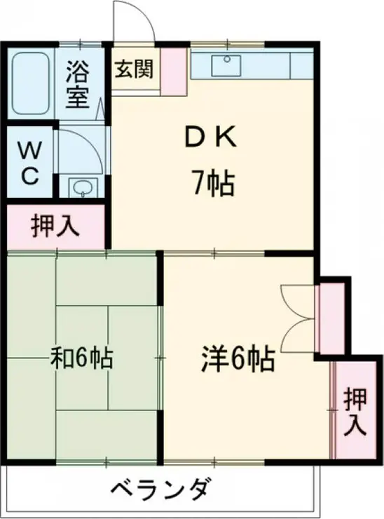 グリーンハイツ中町 2階階 間取り