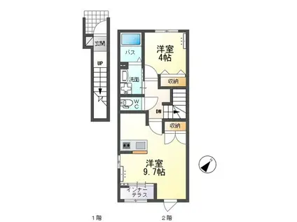 MKBー2(1LDK/2階)の間取り写真