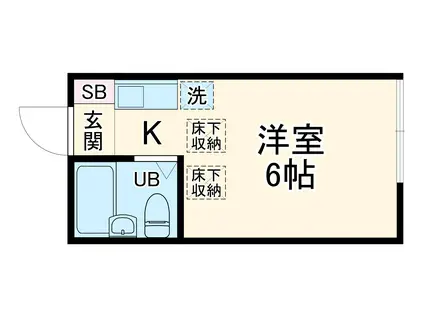 フィットハウス平楽弐番館(ワンルーム/1階)の間取り写真
