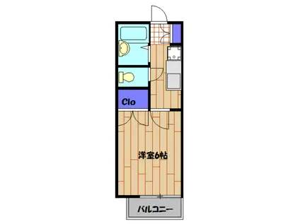 佐藤ハイツC(1K/1階)の間取り写真