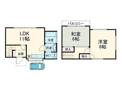 コマフォレ湘南(2LDK)の間取り写真