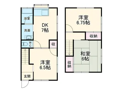 宮代テラスハウスⅠ(3DK)の間取り写真