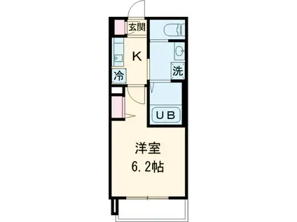 ROBOTHOME千住緑町Ⅳ(1K/1階)の間取り写真