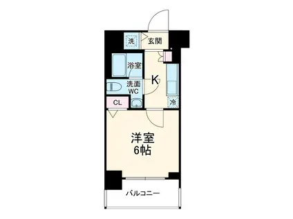 LEA横濱コアフォート(1K/7階)の間取り写真