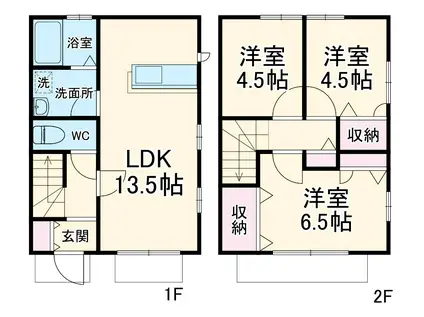 サンビレッジ(3LDK)の間取り写真