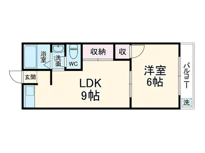 MANSHON HISUIEN(1LDK/3階)の間取り写真