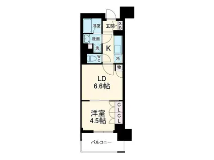 プレサンス名駅南ブリエ(2K/3階)の間取り写真