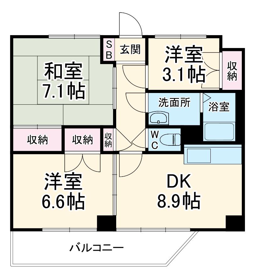 MAISON GOTOH(3DK/5階)の間取り写真