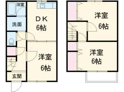 テラスサンデン(3DK)の間取り写真