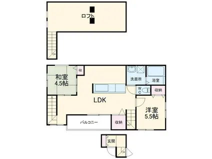 カルム大和(2LDK/2階)の間取り写真