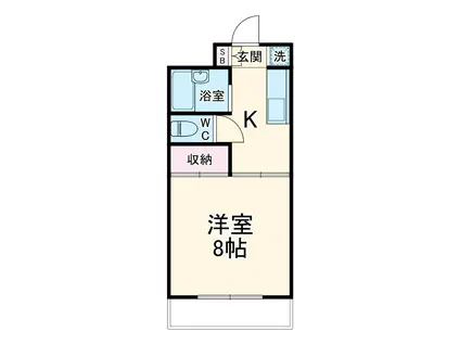 レジデンス堀(1K/3階)の間取り写真