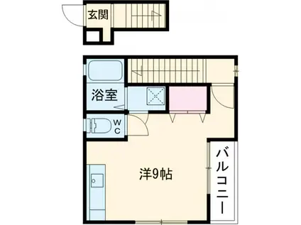 ラウレア(ワンルーム/2階)の間取り写真