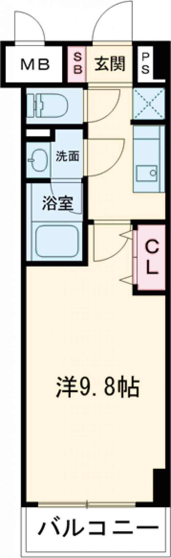 MARKS SAKURA(1K/2階)の間取り写真