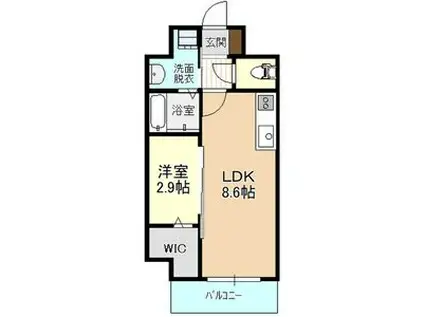 IRMS Ⅲ(1LDK/2階)の間取り写真