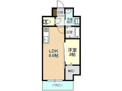 IRMS Ⅲ(1LDK/1階)の間取り写真