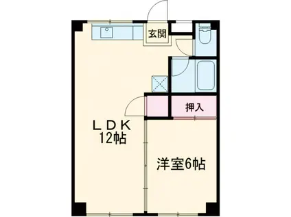 ラビットハウス高崎(1LDK/1階)の間取り写真