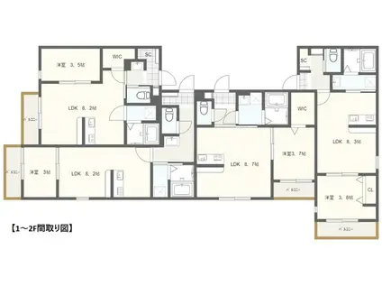 VASAPARK蘇我(1LDK/1階)の間取り写真