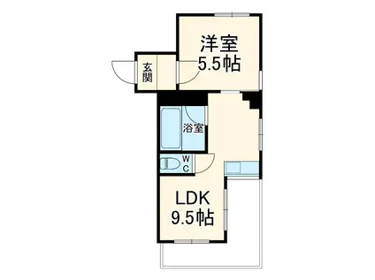シーズンコート岐阜茜部A棟(1LDK/4階)の間取り写真