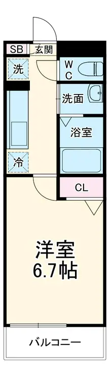 アムール横須賀中央 1階階 間取り
