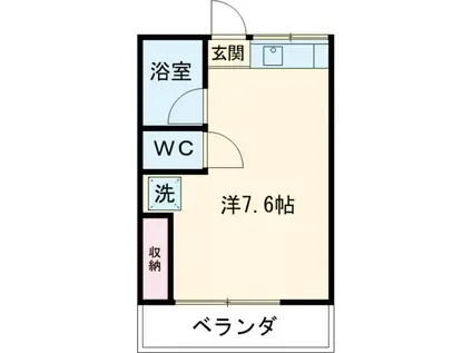 六三四ハイツ(ワンルーム/1階)の間取り写真