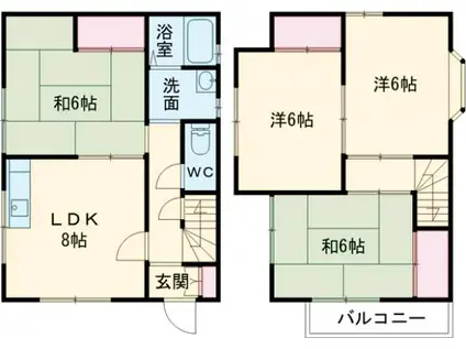 上越線 井野駅(群馬) 徒歩36分 2階建 築33年(4DK)の間取り写真