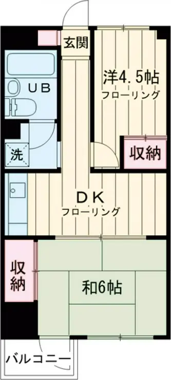 マンションアルファ不動前 2階階 間取り