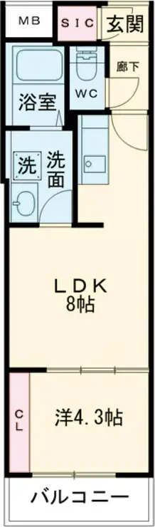 ヴィザージュ三鷹 2階階 間取り
