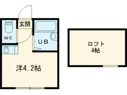 フラワーキャッスル(ワンルーム/2階)の間取り写真