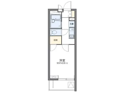 レオパレスKT今池(1K/1階)の間取り写真