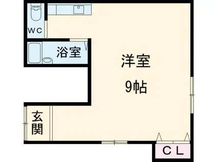 宮原ハイツA棟(ワンルーム/1階)の間取り写真