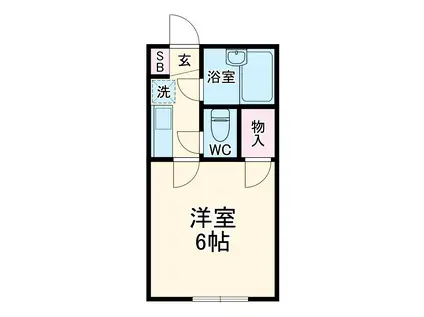 メゾンなかや(1K/1階)の間取り写真