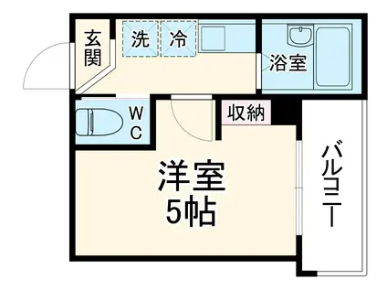 MELDIA南浦和Ⅳ(1K/1階)の間取り写真