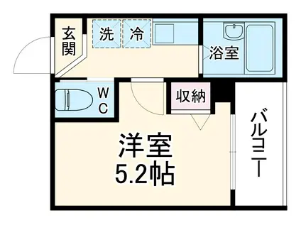 MELDIA南浦和Ⅳ(1K/2階)の間取り写真