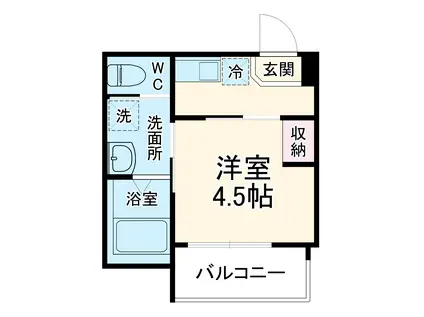 MELDIA南浦和Ⅳ(1K/3階)の間取り写真