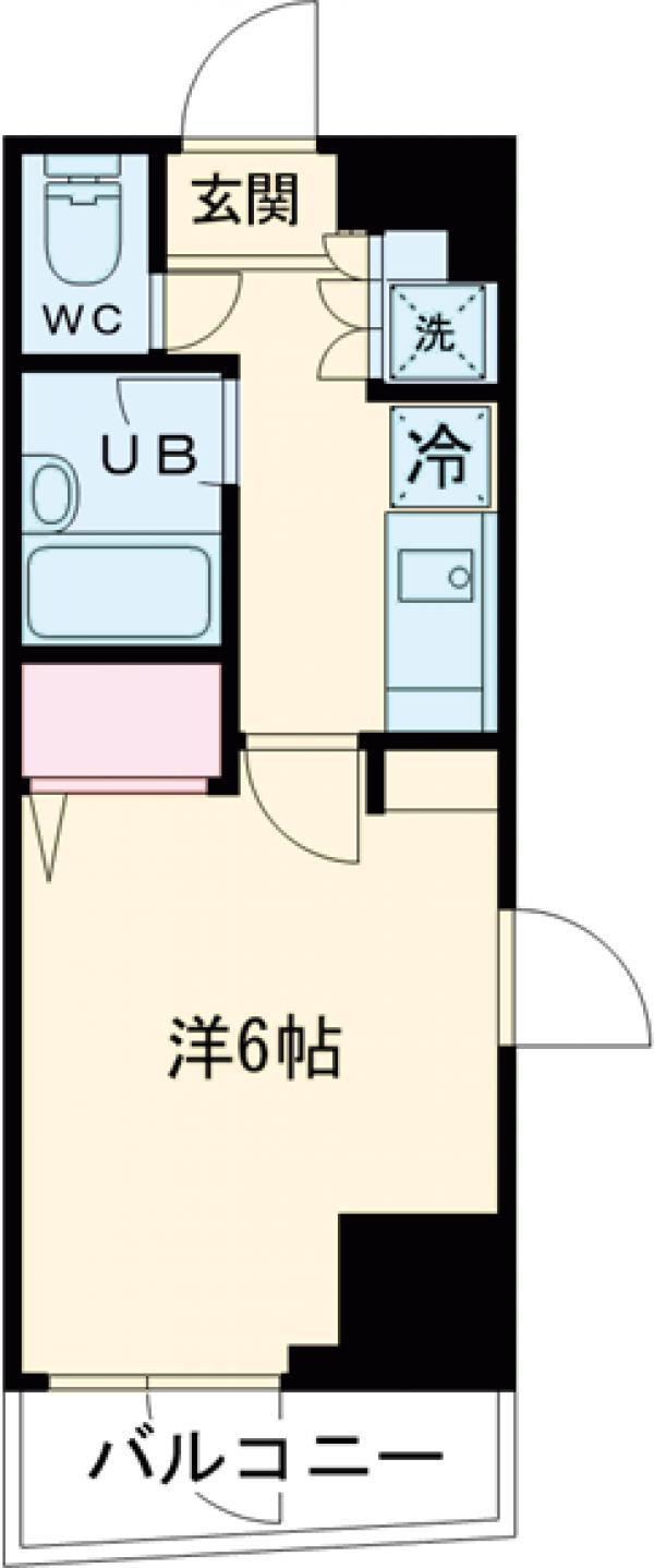 スパシエ八王子クレストタワー(1K/11階)の間取り写真
