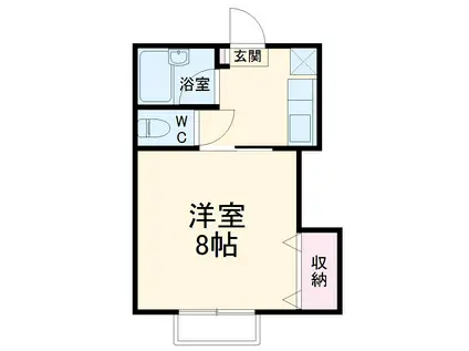 VALLEY HOUSE(1K/2階)の間取り写真