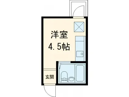 サニーハイツ(ワンルーム/1階)の間取り写真