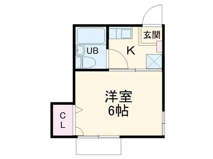 ノーブル東海岸(1K/1階)の間取り写真