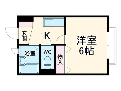 リッツ白梅A棟(1K/1階)の間取り写真