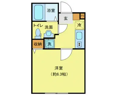 エクセラン南千住Ⅱ(1K/2階)の間取り写真