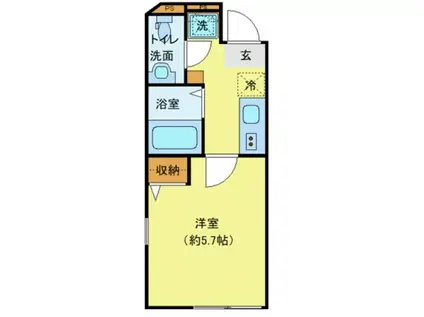 エクセラン南千住Ⅱ(1K/4階)の間取り写真