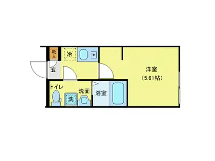 URBAN LUXE(1K/1階)の間取り写真