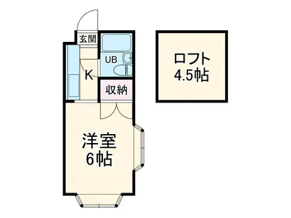 ヴォワラクテ(ワンルーム/1階)の間取り写真