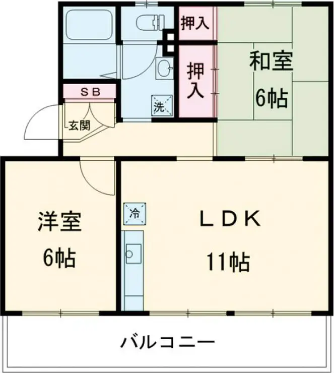 ポプラヶ丘コープ5号棟 2階階 間取り
