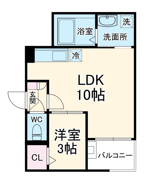 JACK ODAKAⅦ(1LDK/1階)の間取り写真